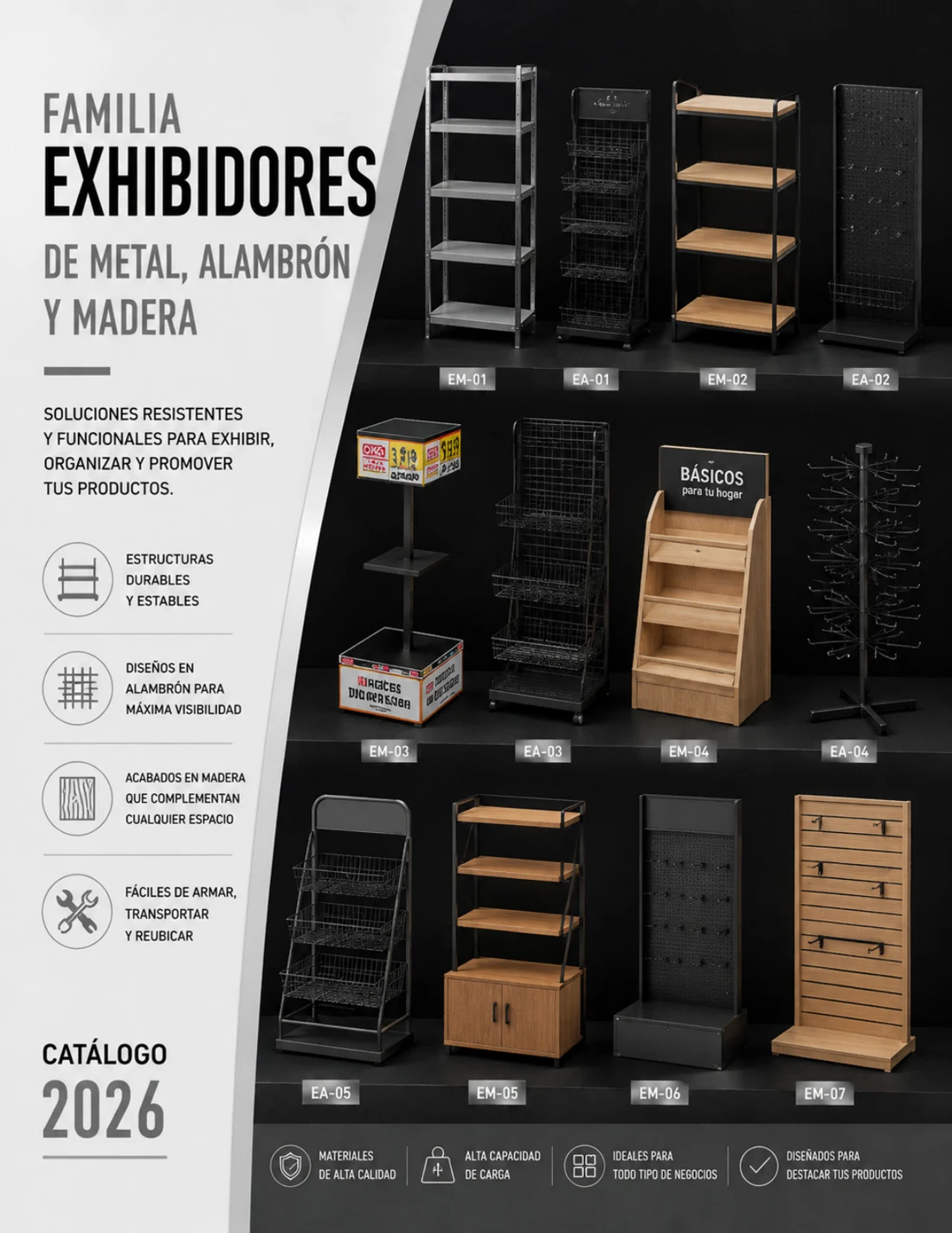 Exhibidores: imagen del catálogo 2026