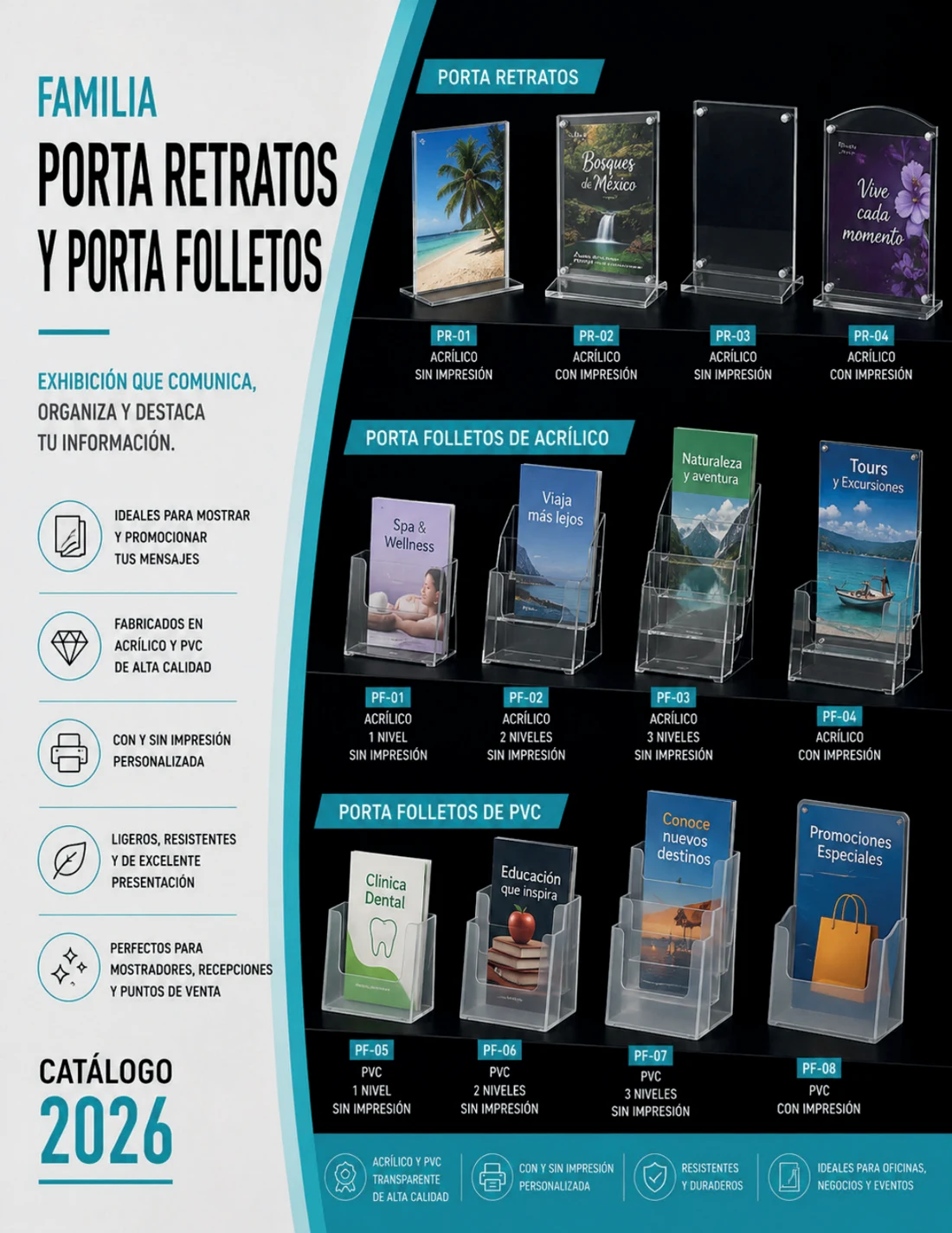 Portarretratos y portafolletos: imagen del catálogo 2026